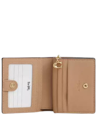 Coach Snap Wallet With Floral Applique Moonlight