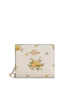 Coach Snap Wallet With Floral Print Chalk