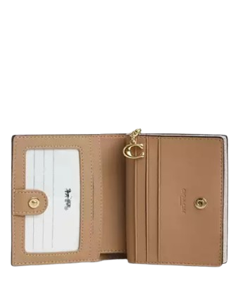 Coach Snap Wallet With Floral Print Chalk