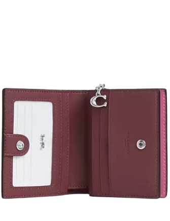 Coach Snap Wallet With Floral Print Pink