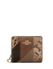 Coach Snap Wallet With Patchwork And Snake Print  Mushroom