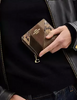 Coach Snap Wallet With Patchwork And Snake Print  Mushroom