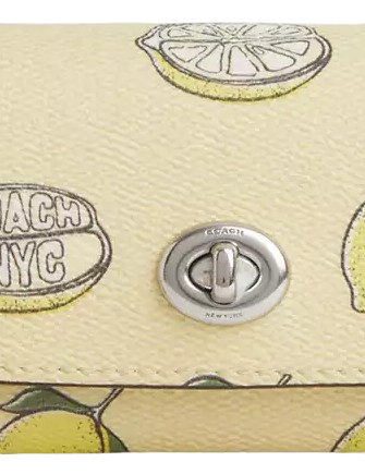 Coach Sunglass Case CAP11 フルーツ柄 Coach Women's Sunglass Case with Lemon Print (Lemon Multi