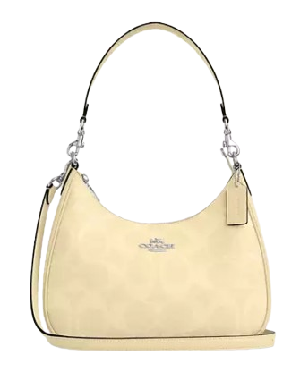 Coach Teri Hobo Bag In Signature Canvas Hay