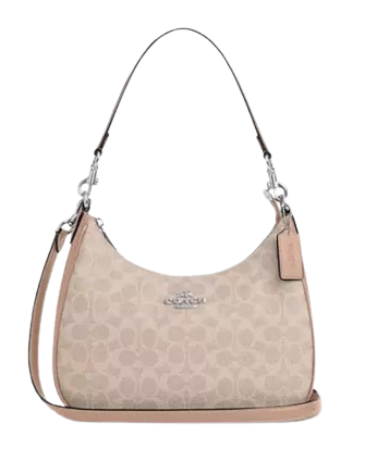 Coach Teri Hobo Bag In Signature Canvas Sand Taupe