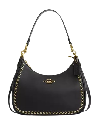 Coach Teri Hobo Bag With Grommets Black