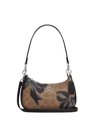 Coach Teri Mini Crossbody Bag In Signature Canvas With Bow Print