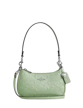Coach Teri Mini Crossbody Bag In Signature Leather With Heart
