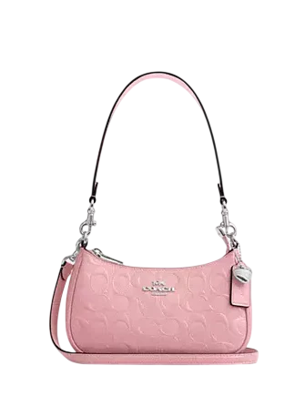 Coach Teri Mini Crossbody Bag In Signature Leather With Heart