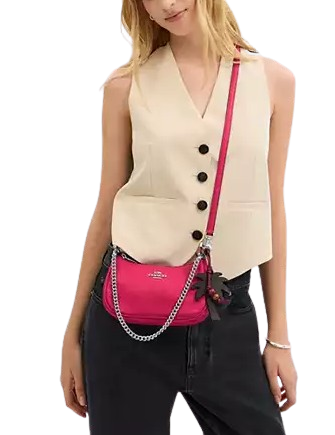 Coach Teri Mini Crossbody Bag With Palm Tree Charm Dragon Fruit