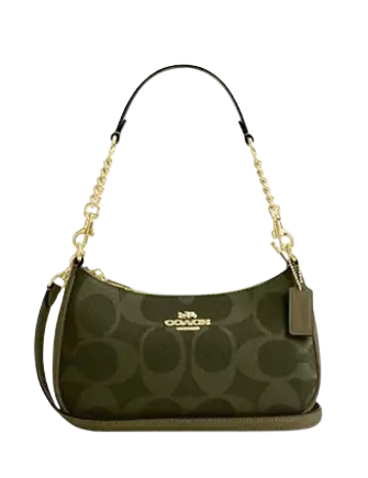 Coach Teri Shoulder Bag In Signature Canvas Olive