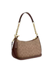 Coach Teri Shoulder Bag In Signature Canvas Tan Brown