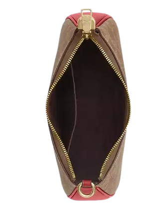 Coach Teri Shoulder Bag In Signature Canvas With Stripe Coach Teri Shoulder Bag In Signature Canvas With Stripe