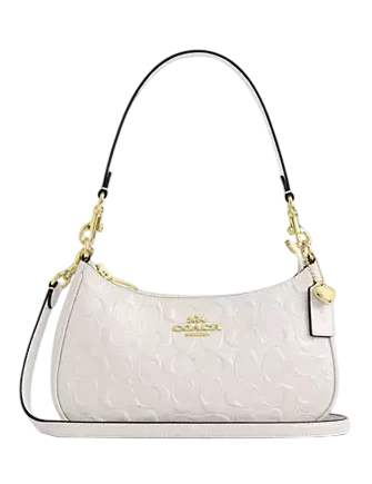 Coach Teri Shoulder Bag In Signature Leather With Heart Charm
