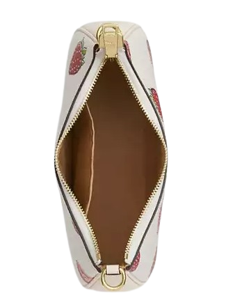 Coach Teri Shoulder Bag With Strawberry Print Chalk