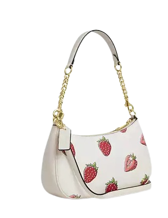Coach Teri Shoulder Bag With Strawberry Print Chalk
