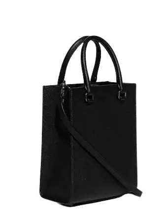 Coach Tote 16 With Signature Canvas Black