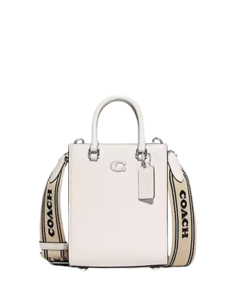 Coach Tote 16 With Signature Canvas Chalk