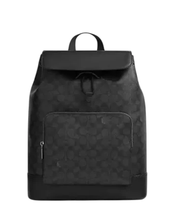 black coach canvas backpack Coach Turner Backpack In Signature Canvas