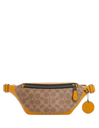 COACHベックベルトバッグ CJ793 バターカップ イエロー Coach Warren Mini Belt Bag In Colorblock Signature Canvas