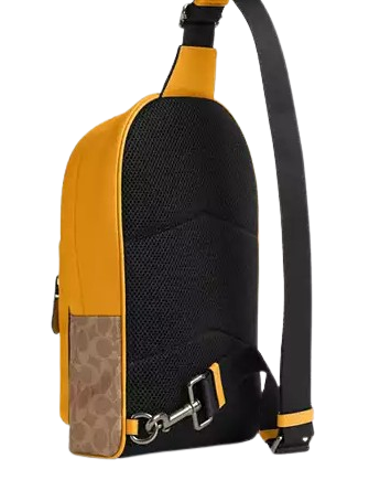 Coach West Pack In Colorblock Signature Canvas