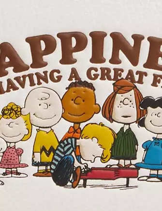 Coach X Peanuts Corner Zip Wristlet Chalk