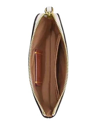 Coach X Peanuts Corner Zip Wristlet Chalk