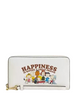 Coach X Peanuts Long Zip Around Wallet Chalk