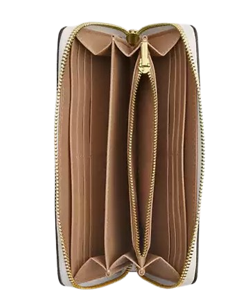 Coach X Peanuts Long Zip Around Wallet Chalk