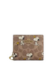 Coach X Peanuts Snap Wallet In Signature Canvas With Snoopy Print Tan Brown