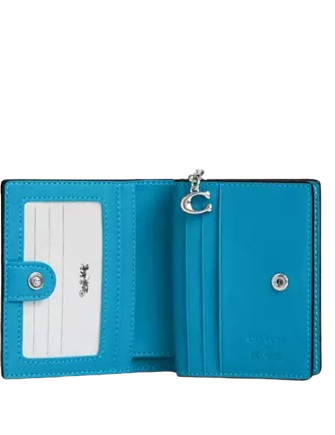 Coach X Peanuts Snap Wallet With Linus  Parrot Blue