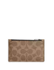 Coach Zip Card Case In Colorblock Signature Canvas Ivory