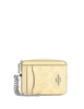 Coach Zip Card Case In Signature Canvas Hay