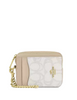 Coach Zip Card Case In Sketch Signature Canvas Ivory