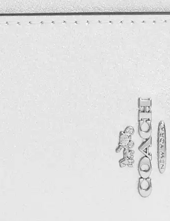 Coach Zip Card Case Light Silver