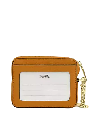 Coach Zip Card Case Ochre