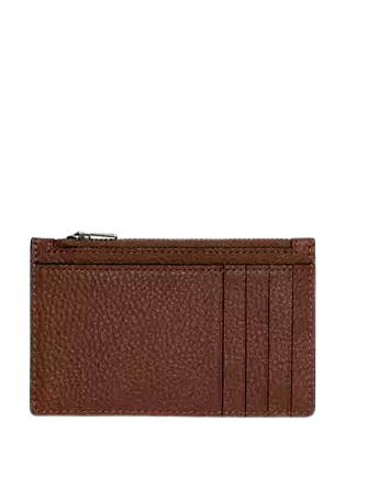 Coach Zip Card Case Saddle