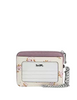 Coach Zip Card Case With Floral Print Chalk 1