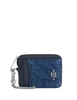 Coach Zip Card Case With Quilting Denim
