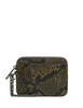 Coach Zip Card Case With Snake Print Olive