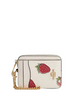 Coach Zip Card Case With Strawberry Print Chalk
