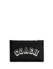 Coach Zip Card Case With Varsity Motif Black
