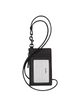 Coach Zip Lanyard Card Case In Signature Canvas Charcoal Black