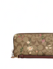 Coach Long Zip Around Wallet In Signature Canvas With Wildflower Print