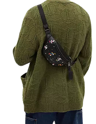 Coach Disney X Coach Warren Mini Belt Bag With Holiday Print Coach Disney X Coach Warren Mini Belt Bag With Holiday Print