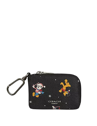 Coach Disney X Coach Zip Card Case With Holiday Print | Brixton Baker