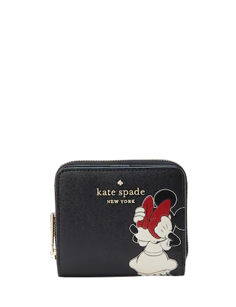 Kate Spade Bags | Disney x Kate Spade New York Minnie Mouse Zip Around Wallet | Color: Black | Size: Os | Domunique27's Closet