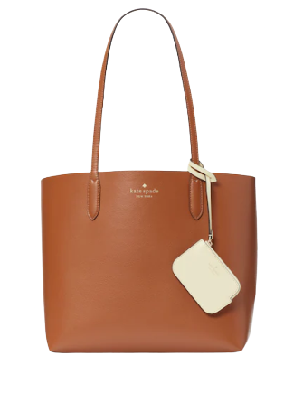 Kate Spade Ava Leather Reversible Tote Warm Gingerbread K6052