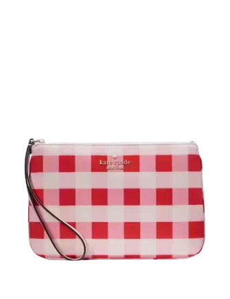 Kate Spade New York Chelsea Gingham Medium Wristlet