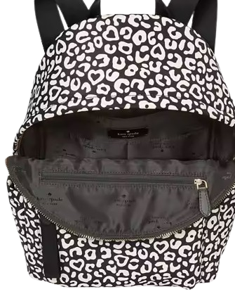 Kate spade leopard print backpack deals